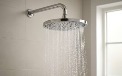Save big on bills with water saving large shower head.