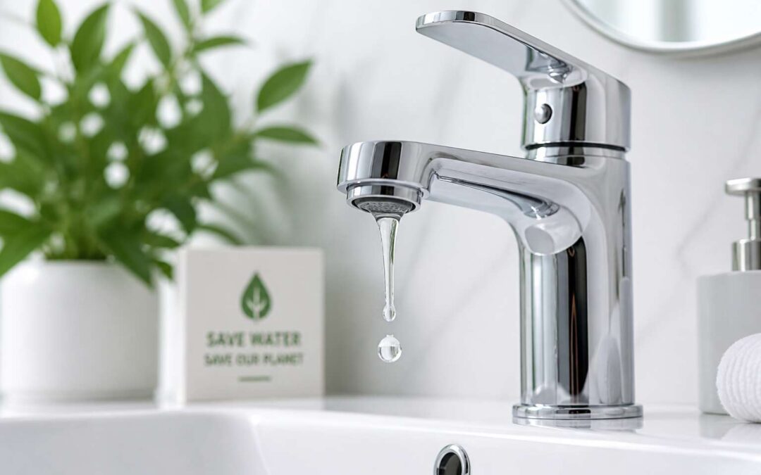 A water saving faucet reduces water use and saves money.