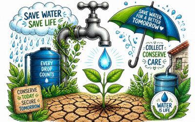 Make a water saving ki drawing to promote water conservation.